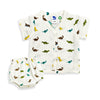 Bamoki™ Organic Cotton Baby Romper (Jhabla) – GOTS Certified Newborn Summer Wear for Boys & Girls | Dinosaur Print