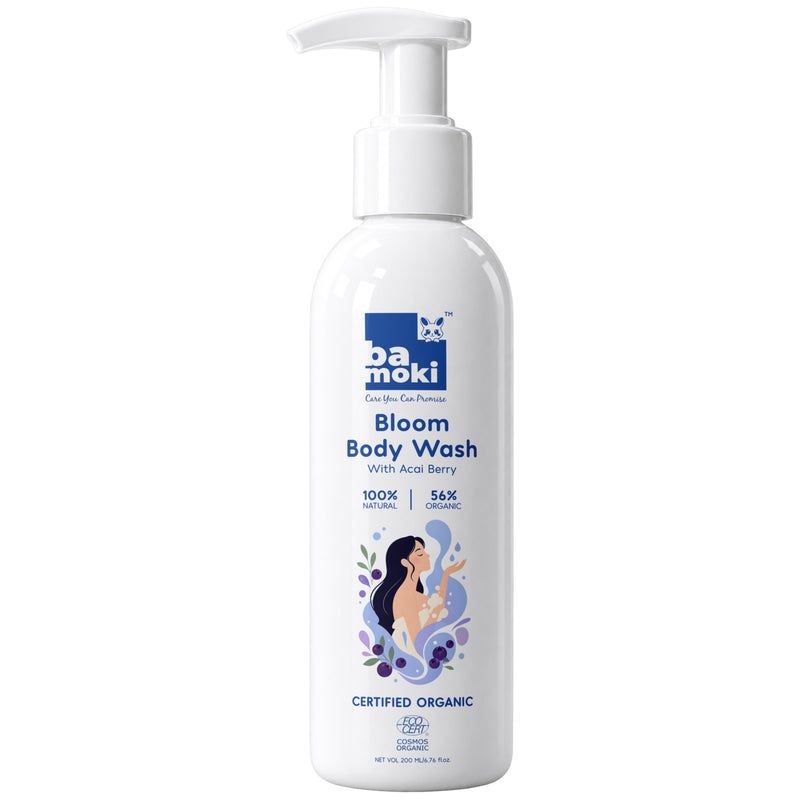 Bamoki™ Bloom Body Wash with Acai Berry | 100% Natural, 56% Organic, 200ml