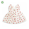 Bamoki™ Organic Cotton Baby Girl Cherry Print Frock & Bloomer Set – GOTS Certified Summer Dress with Flutter Sleeves