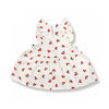 Bamoki™ Organic Cotton Baby Girl Cherry Print Frock & Bloomer Set – GOTS Certified Summer Dress with Flutter Sleeves