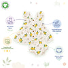 Bamoki™ Organic Cotton Baby Girl Floral Frock & Bloomer Set – GOTS Certified Summer Dress for Infants | Yellow Flower Print