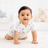 Bamoki™ Organic Cotton Baby Romper (Jhabla) – GOTS Certified Newborn Summer Wear for Boys & Girls | Sailing Boat Print