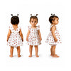 Bamoki™ Organic Cotton Baby Girl Cherry Print Frock & Bloomer Set – GOTS Certified Summer Dress with Flutter Sleeves