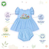 bamoki organic cotton clothes frock and bloomer set