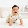 Bamoki™ Organic Cotton Baby Romper (Jhabla) – GOTS Certified Newborn Summer Wear for Boys & Girls | Dinosaur Print