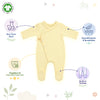Bamoki™ 240 GSM GOTS Organic Cotton Waffle Kimono Footed Sleepsuit for Newborn Boys & Girls