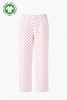 Bamoki™ Women’s Organic Cotton Heart Print Pajama Set – GOTS Certified Sleepwear & Loungewear for Women | White & Cherry Red