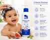 Bamoki™ Head-to-Toe Baby Wash with Fig & Almond | 100% Natural, 90.16% Organic, Tear-Free Gentle Cleanser, 200ml
