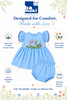 Bamoki™ GOTS-Certified Dutch Canal Floral Jungle Embroidered Frock & Bloomer Set for Baby Girls