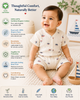 GOTS Certified Organic Cotton Baby Romper Sailing Boat Print with Organic Dyes