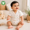 Bamoki™ Organic Cotton Baby Romper (Jhabla) – GOTS Certified Newborn Summer Wear for Boys & Girls | Heart Print